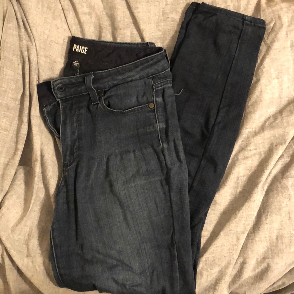 Paige Hoxton Ankle dark high rise skinny jeans